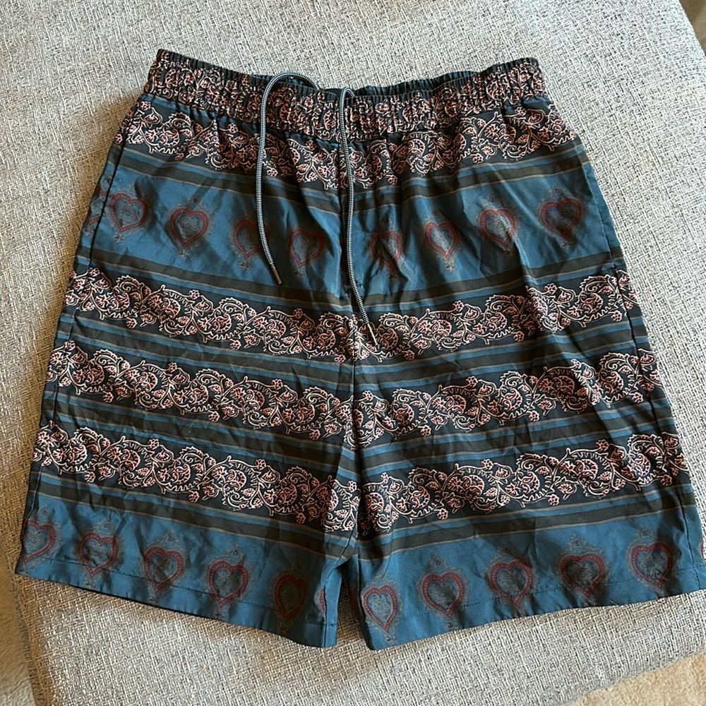 Scotch & Soda Patterned Hybrid Shorts - Blue and Brown